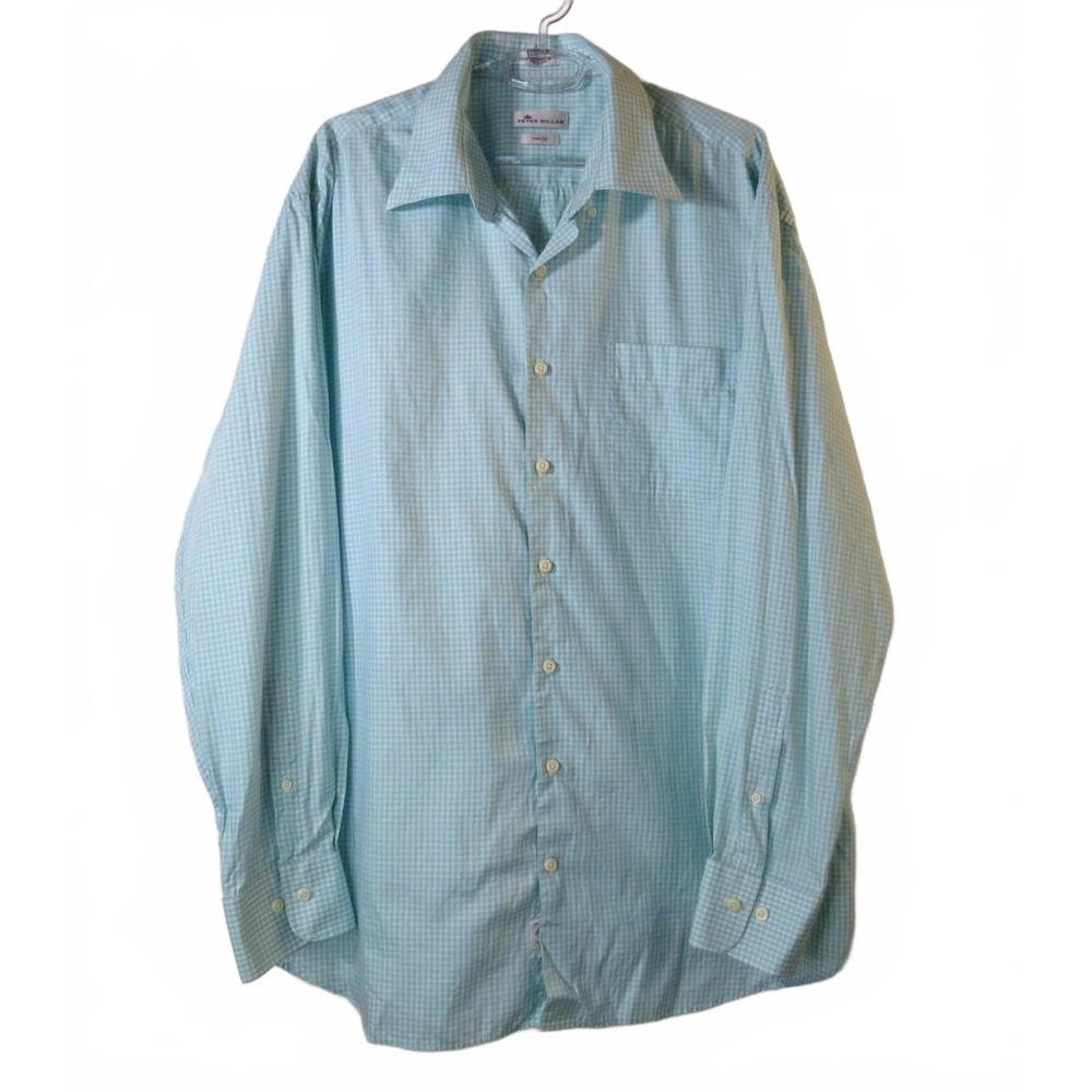 Peter Millar Mens Crown Soft Cotton Silk Button Up Shirt Quiet Luxury Sz XL